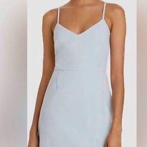 French Connection Light Blue Mini Dress. Size 0. Very small pin holes in back